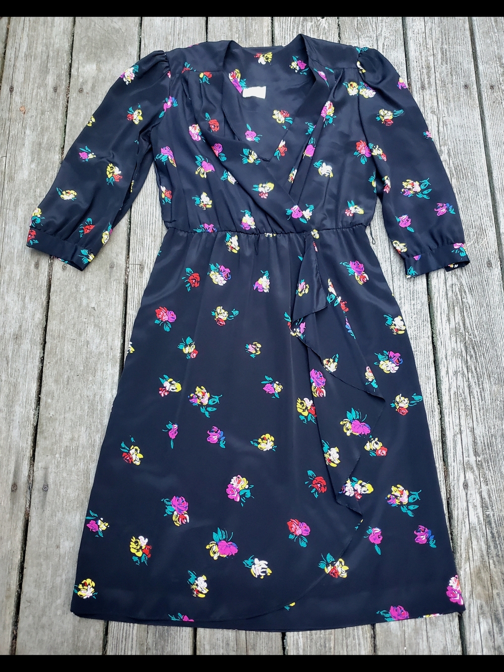 dark garden • lady carol plus sized floral ruffle dress